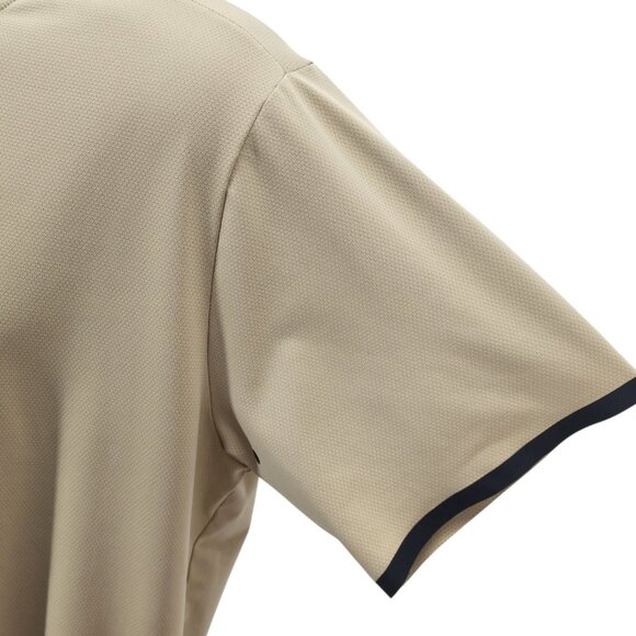 686 Mens Large Shirt Mesh Recycled Polyester Tan Stretch Athleisure Activewear - Picture 4 of 8